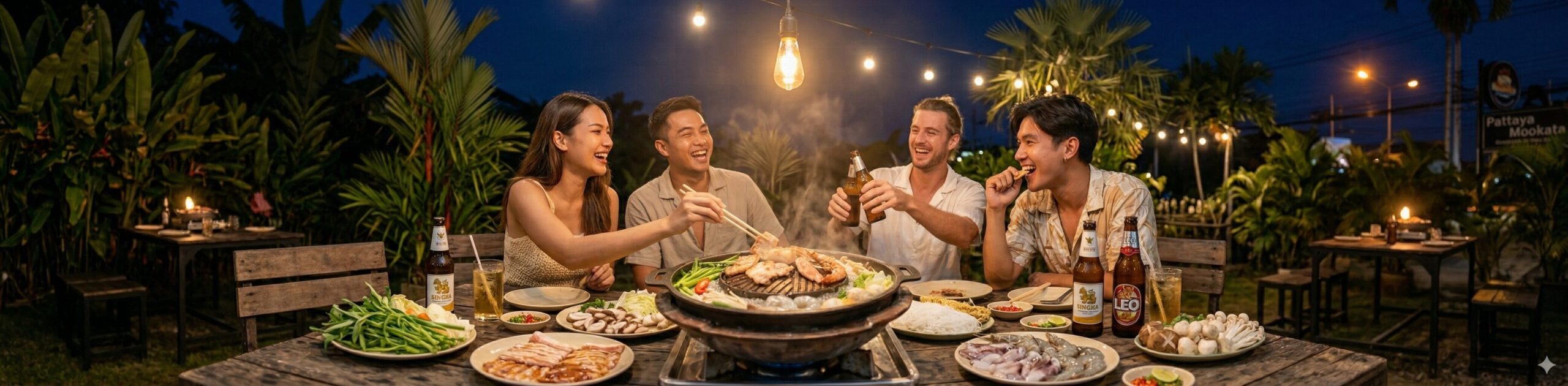 パタヤの夜のムーガタ