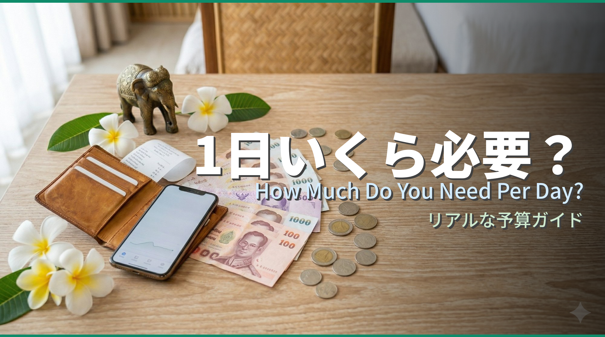 一日いくら必要？予算