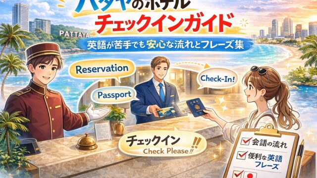 パタヤのホテルチェックインガイド｜英語が苦手でも安心な流れとフレーズ集