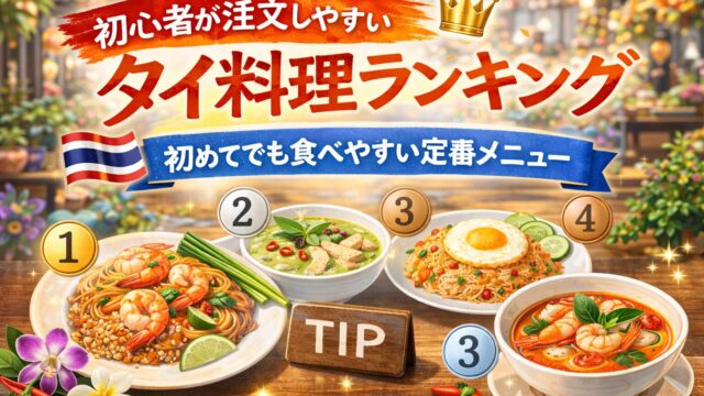 初心者が注文しやすいタイ料理ランキング｜初めてでも食べやすい定番メニュー