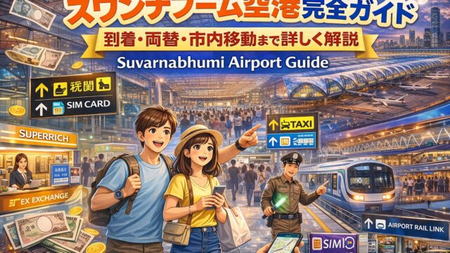 スワンナプーム空港ガイド｜到着・両替・市内移動まで初心者向け解説