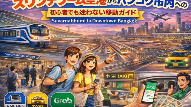 スワンナプーム空港からバンコク市内への行き方｜初心者でも迷わない移動ガイド