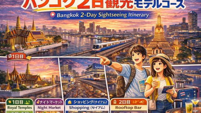 バンコク2日観光モデルコース｜初心者でも満喫できるおすすめプラン