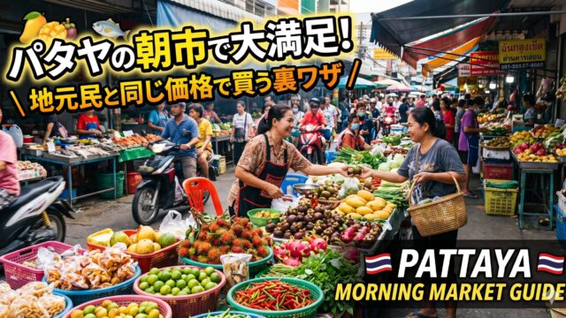 パタヤのローカル市場、地元の人と同じ値段で買える朝市の歩き方