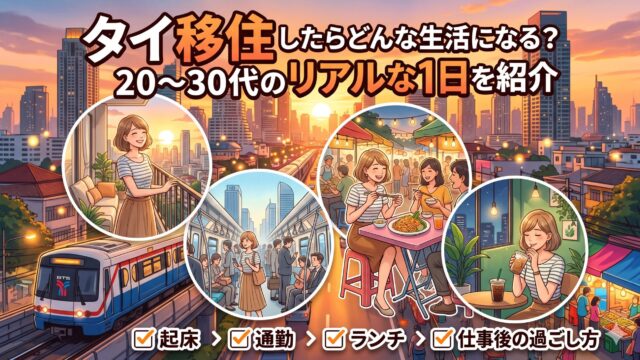 タイに移住したらどんな生活になる?20〜30代のリアルな1日を紹介 タイに移住したらどんな生活になる?20〜30代のリアルな1日を紹介