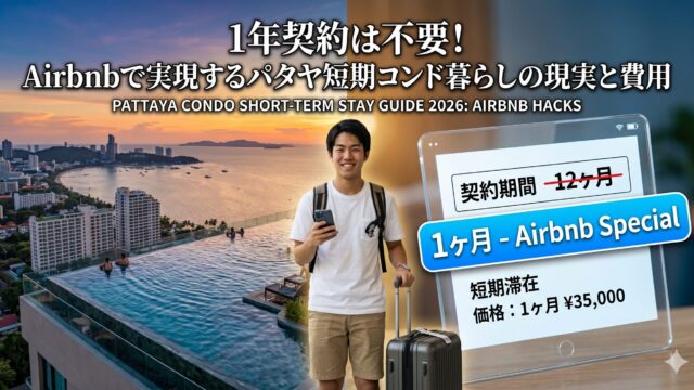 パタヤのコンドミニアム、短期滞在で借りるといくらかかる？