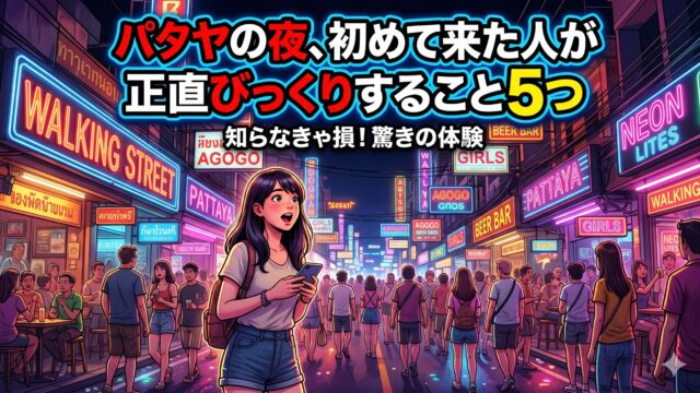 パタヤの夜、初めて来た人が正直びっくりすること5つ