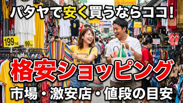 パタヤの格安ショッピング完全ガイド!安く買える市場・ショップと値段の目安 パタヤの格安ショッピング完全ガイド!安く買える市場・ショップと値段の目安