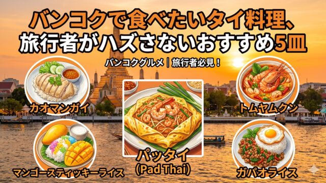 バンコクで食べたいタイ料理、旅行者がハズさないおすすめ5皿 バンコクで食べたいタイ料理、旅行者がハズさないおすすめ5皿