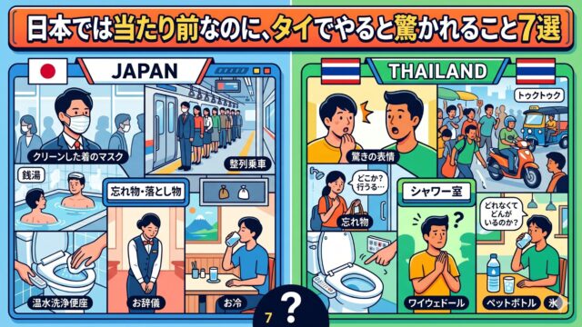 日本では当たり前なのに、タイでやると驚かれること7選