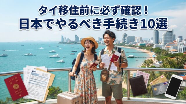 タイ移住前に知っておきたい、日本でやっておくべき手続き10のこと【出国前チェックリスト】