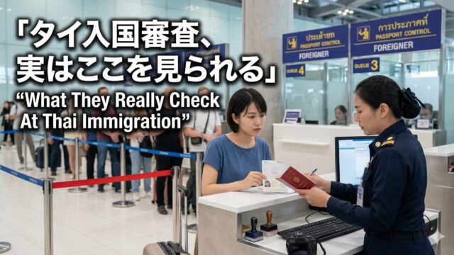タイ入国審査で何を聞かれる？初めての人が知っておくべき流れと答え方