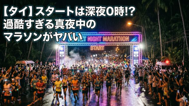 【タイ】スタートは深夜0時!? 灼熱の国で開催される「真夜中のマラソン大会」が過酷すぎて笑う 【タイ】スタートは深夜0時!? 灼熱の国で開催される「真夜中のマラソン大会」が過酷すぎて笑う