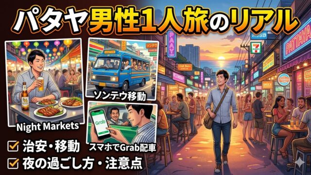 パタヤ男性1人旅、初めて行くなら知っておきたいリアルな話 パタヤ男性1人旅、初めて行くなら知っておきたいリアルな話