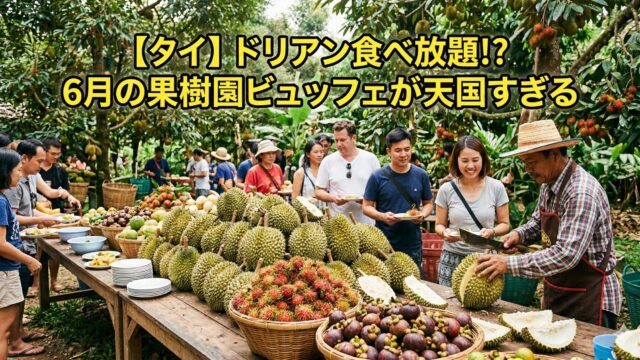 【タイ】ドリアンもマンゴスチンも山積み！6月に解禁される「果樹園ビュッフェ」が天国か地獄か分からない